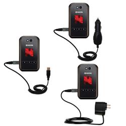 Gomadic Deluxe Kit for the Kyocera Tempo includes a USB cable with Car and Wall Charger - Brand w/ T