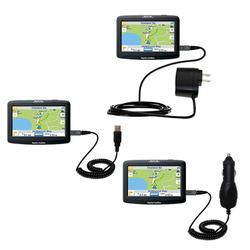 Gomadic Deluxe Kit for the Magellan Roadmate 1400 includes a USB cable with Car and Wall Charger - B