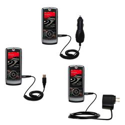 Gomadic Deluxe Kit for the Motorola ROKR Z6M includes a USB cable with Car and Wall Charger - Brand