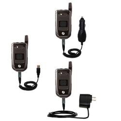 Gomadic Deluxe Kit for the Motorola i876 includes a USB cable with Car and Wall Charger - Brand w/ T