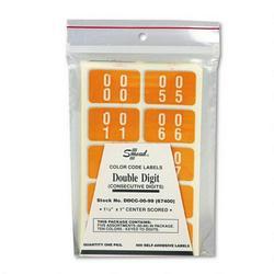 Smead Manufacturing Co. Double Digit Numerical End Tab Label Assortment, 00 99 (5 of Each), 500/Pack