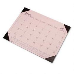 House Of Doolittle EcoTONES® Monthly Desk Pad Calendar, 4 Corner Holder, 22 x 17, Sunrise Rose