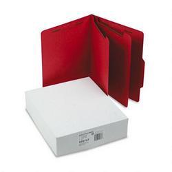 S And J Paper/Gussco Manufacturing Economy 6 Section Classification Folders, Letter Size, Red, 25/Box