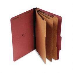 Universal Office Products Eight Section Pressboard Classification Folder, Legal Size, Red