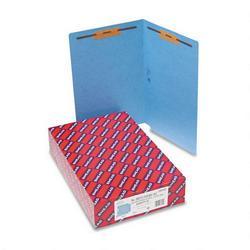 Smead Manufacturing Co. End Tab Folders, 3/4 Expansion, 2 Fasteners, Legal, Blue, 50/Box