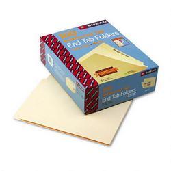 Smead Manufacturing Co. End Tab Manila File Folders, Straight Cut 2 Ply Tab, 9 1/2 Front, Ltr, 100/Box