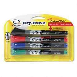 Quartet Manufacturing. Co. Enduraglide™ Dry Erase Marker, Fine Tip, Four Color Set