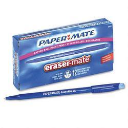 Papermate/Sanford Ink Company Eraser Mate® Ballpoint Pen, Erasable, Medium Point, Blue Ink