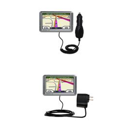 Gomadic Essential Kit for the Garmin Nuvi 205 - includes Car and Wall Charger with Rapid Charge Technology