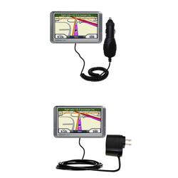 Gomadic Essential Kit for the Garmin Nuvi 205W - includes Car and Wall Charger with Rapid Charge Technology