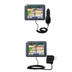 Gomadic Essential Kit for the Garmin Nuvi 255 - includes Car and Wall Charger with Rapid Charge Technology