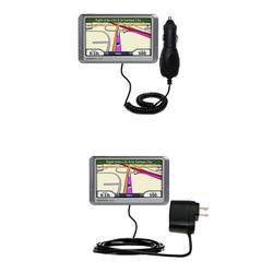 Gomadic Essential Kit for the Garmin Nuvi 255W - includes Car and Wall Charger with Rapid Charge Technology