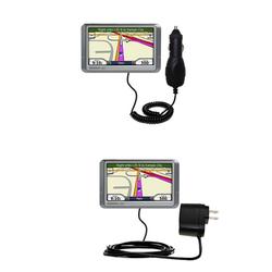Gomadic Essential Kit for the Garmin Nuvi 260W - includes Car and Wall Charger with Rapid Charge Technology