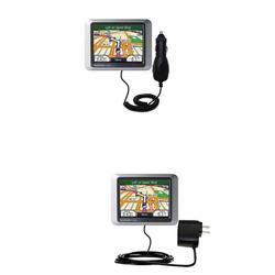 Gomadic Essential Kit for the Garmin Nuvi 270 - includes Car and Wall Charger with Rapid Charge Technology