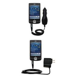 Gomadic Essential Kit for the HP iPaq 214 - includes Car and Wall Charger with Rapid Charge Technology - Go