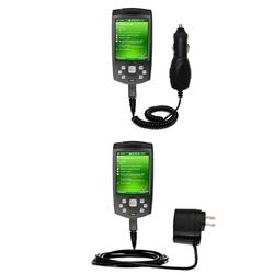 Gomadic Essential Kit for the HTC P6500 - includes Car and Wall Charger with Rapid Charge Technology - Goma