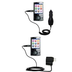 Gomadic Essential Kit for the HTC Phoebus - includes Car and Wall Charger with Rapid Charge Technology - Go