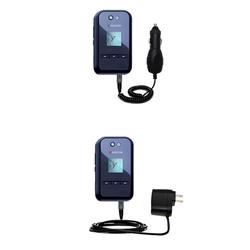 Gomadic Essential Kit for the Kyocera E2000 - includes Car and Wall Charger with Rapid Charge Technology -