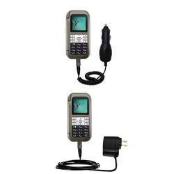 Gomadic Essential Kit for the Kyocera Lingo - includes Car and Wall Charger with Rapid Charge Technology -