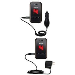 Gomadic Essential Kit for the Kyocera Tempo - includes Car and Wall Charger with Rapid Charge Technology -
