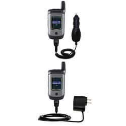 Gomadic Essential Kit for the Motorola i570 - includes Car and Wall Charger with Rapid Charge Technology -