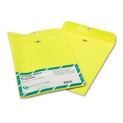 Quality Park Fashion Color Clasp Envelopes, Yellow, 10 x 13, 10/Pack