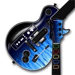 WraptorSkinz Fire Blue Flames Skin by TM fits Nintendo Wii Guitar Hero III (3) Les Paul Controller (