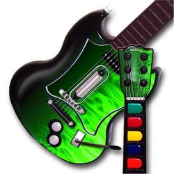 WraptorSkinz Fire Green TM Skin fits All PS2 SG Guitars Controllers (GUITAR NOT INCLUDED)s