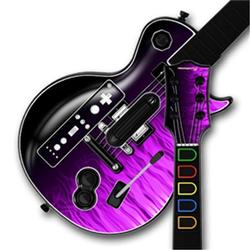 WraptorSkinz Fire Purple Flames Skin by TM fits Nintendo Wii Guitar Hero III (3) Les Paul Controller