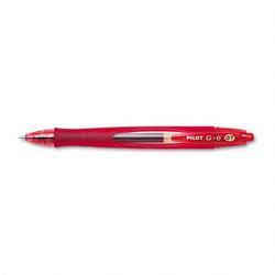 Pilot Corp. Of America G6 Gel Roller Ball Pen, Retractable, Fine Point, Red Ink