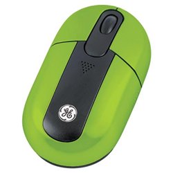 GE Wireless Optical Mini Mouse - Optical - USB - Green