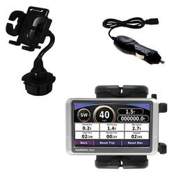 Gomadic Garmin Nuvi 200W Auto Cup Holder with Car Charger - Uses TipExchange