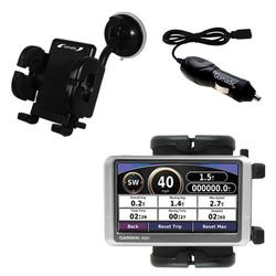 Gomadic Garmin Nuvi 200W Auto Windshield Holder with Car Charger - Uses TipExchange