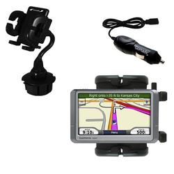 Gomadic Garmin Nuvi 205 Auto Cup Holder with Car Charger - Uses TipExchange