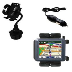 Gomadic Garmin Nuvi 255 Auto Cup Holder with Car Charger - Uses TipExchange