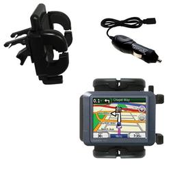 Gomadic Garmin Nuvi 255 Auto Vent Holder with Car Charger - Uses TipExchange