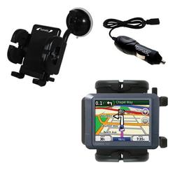 Gomadic Garmin Nuvi 255 Auto Windshield Holder with Car Charger - Uses TipExchange