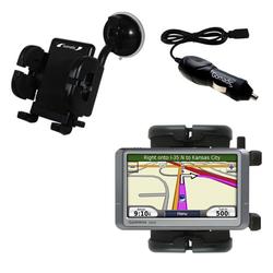 Gomadic Garmin Nuvi 255W Auto Windshield Holder with Car Charger - Uses TipExchange