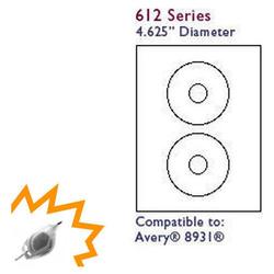 Bastens Gloss White Standard CD / DVD Avery 8931 compatible Label Sheet Inkjet Printable (Ace 61260-25)