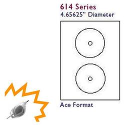 Bastens Gloss White Standard CD / DVD Label Sheet Laser Printable 4.66in diameter (Ace 61430-C)