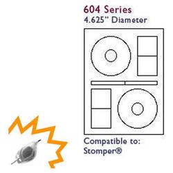 Bastens Gloss White Standard CD / DVD Stomper compatible Label Sheet Inkjet Printable (Ace 60460-25)