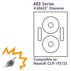 Bastens Gloss White Standard Neato CLP-192235 CD / DVD Label Sheet Laser Printable (Ace 60330-C)