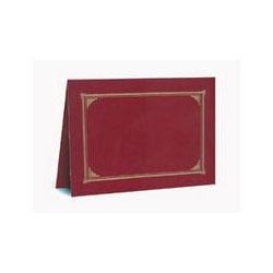 Geographics Gold Foil Stamped Certificate/Document Covers, 80 lb. Linen, Burgundy, 6/Pack