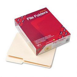 Smead Manufacturing Co. Guide Height Manila Folders, Single Ply, 2/5 Cut Right Tab, Letter, 100/Box