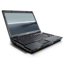 HEWLETT PACKARD HP Compaq 6910p Notebook Computer Core2 Duo T8100 14.1 WXGA 2048 667DDR2 (2x1048) DVDRW 6-cell battery 56K modem 802.11 a/b/g/n Bluetooth
