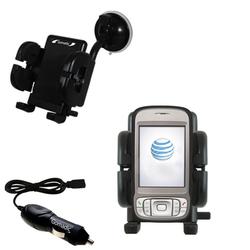 Gomadic HTC 3G UMTS PDA Phone Auto Windshield Holder with Car Charger - Uses TipExchange