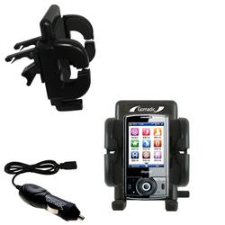Gomadic HTC Phoebus Auto Vent Holder with Car Charger - Uses TipExchange