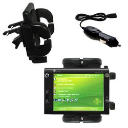 Gomadic HTC X7500 Auto Vent Holder with Car Charger - Uses TipExchange