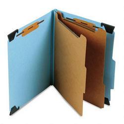 Smead Manufacturing Co. Hanging Classification Folder, 6 Section, Blue Pressboard, Letter