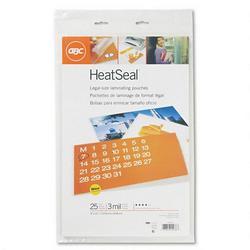 General Binding/Quartet Manufacturing. Co. HeatSeal® Legal Size Laminating Pouches, 9 x 14 1/2, 3 Mil, 25/Pack